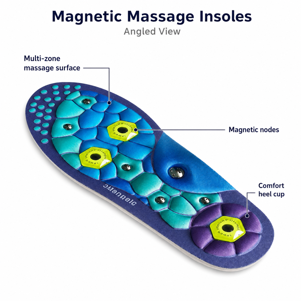 Magnetic Therapy Massage Insoles for Women's Running Shoes Vendula Care 05