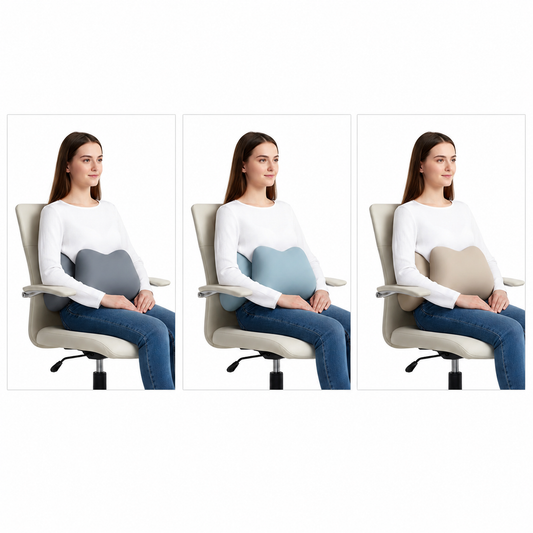 Memory Foam Back Cushion with Lumbar Support for Office Chair Vendula Care 01
