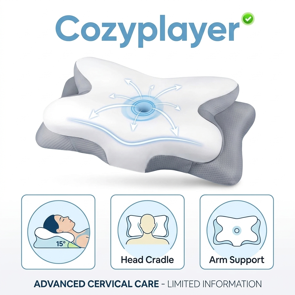 Memory Foam Pillow for Comfortable Sleep and Neck Support Vendula care 08