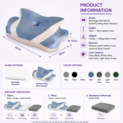 Memory Foam Cervical Support Pillow Neck & Shoulder Relief Vendula Care 3