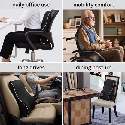 Memory Foam Lumbar Cushion for Office Chair and Car Seat Vendula Care 5