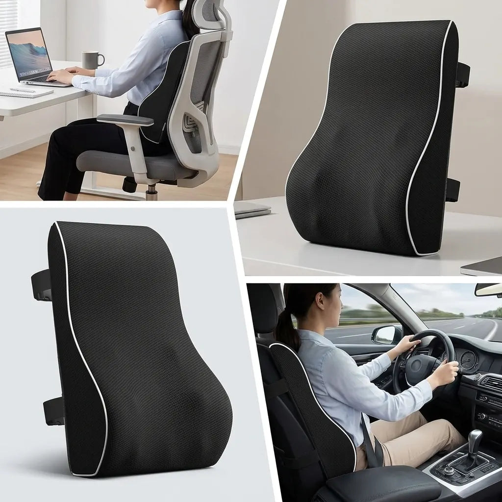 Memory Foam Lumbar Cushion for Office Chair and Car Seat Vendula Care 6