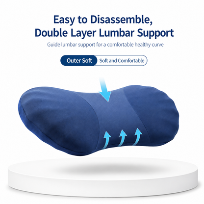 Memory Foam Lumbar Pillow Office Chair & Car Back Support VendulaCare 01
