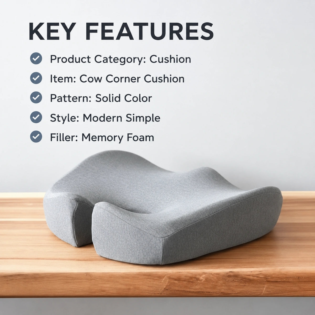 Memory Foam Seat Cushion for Hemorrhoid and Tailbone Relief Vendula Care 2