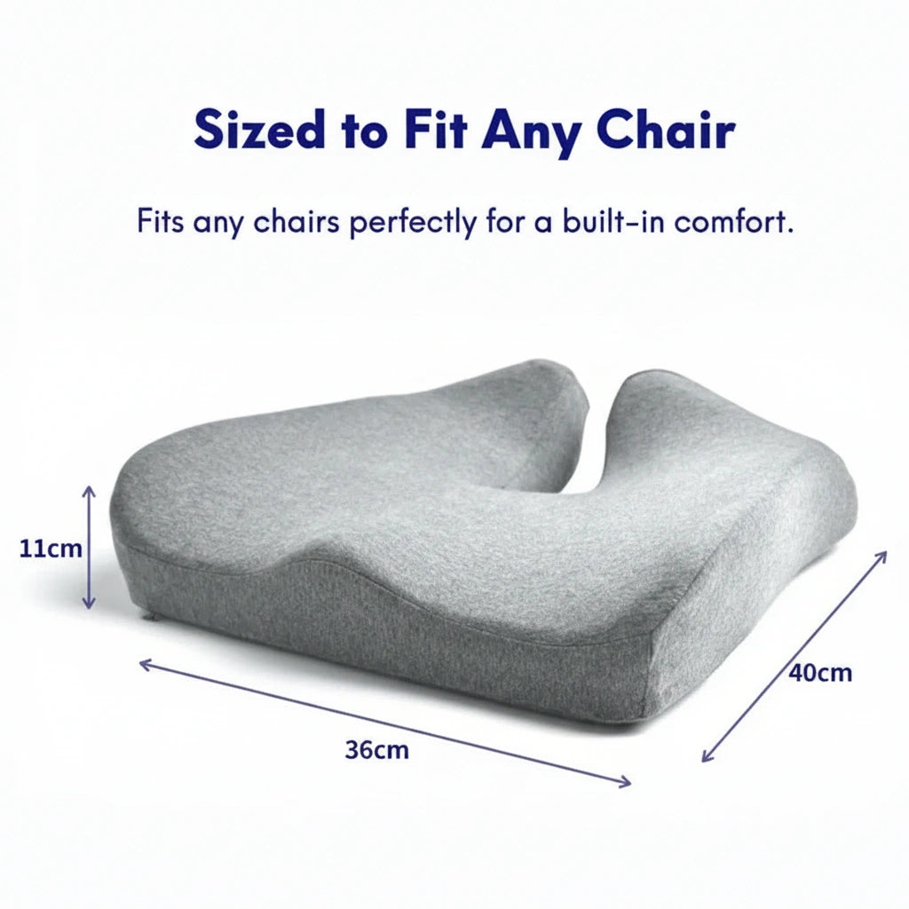 Memory Foam Seat Cushion for Hemorrhoid and Tailbone Relief Vendula Care 4