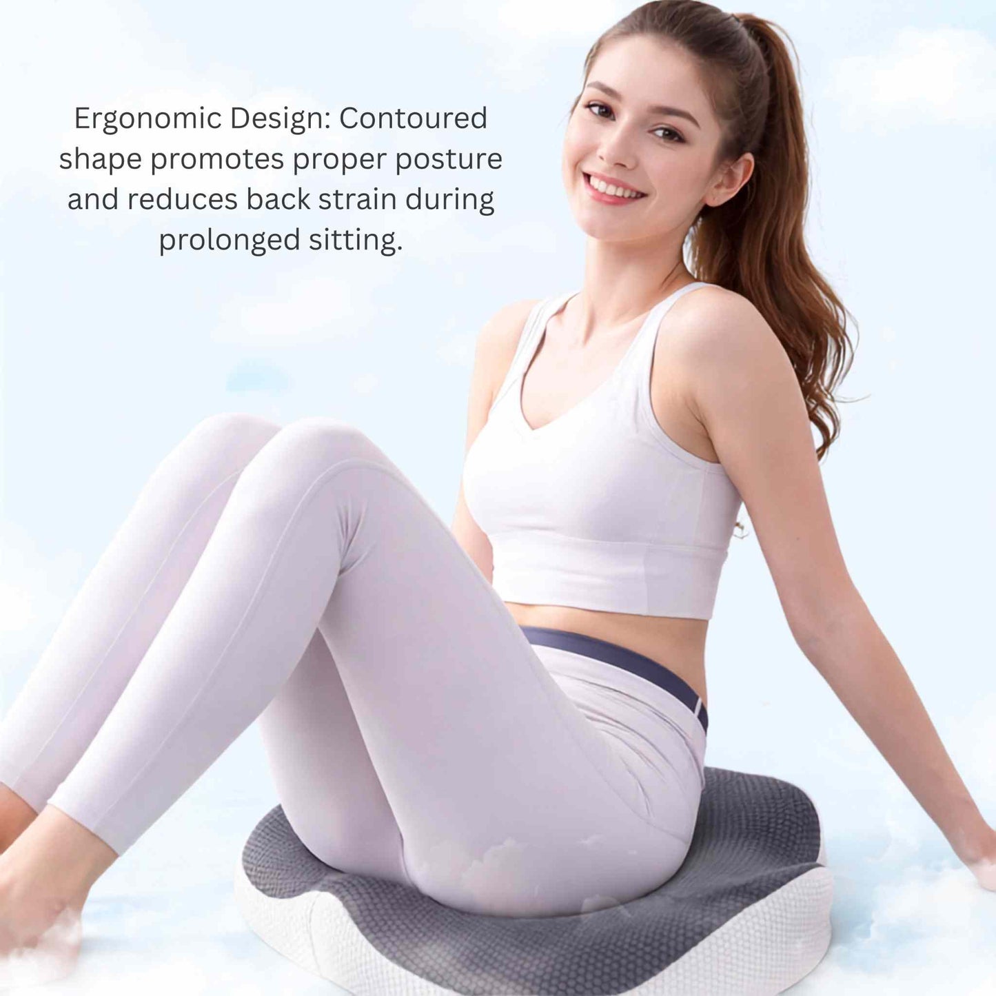 Memory Foam Seat Cushion for Office Chair Back Pain Relief Vendula Care 6