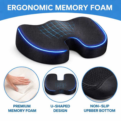 Memory Foam Seat Cushion for Tailbone and Back Pain Relief vendula care 01