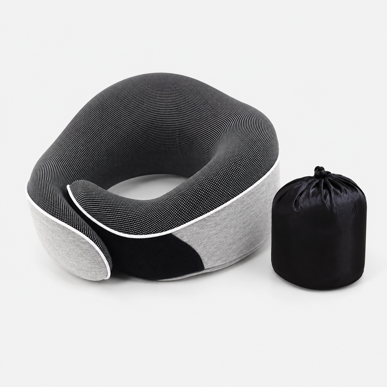 Memory Foam U-Shape Travel Neck Pillow with Storage Case VendulaCare 01