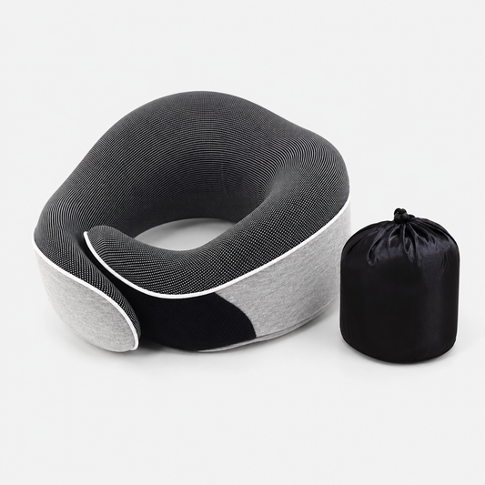 Memory Foam U-Shape Travel Neck Pillow with Storage Case VendulaCare 01