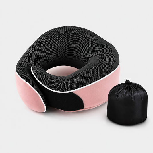 Memory Foam U-Shape Travel Neck Pillow with Storage Case VendulaCare 02