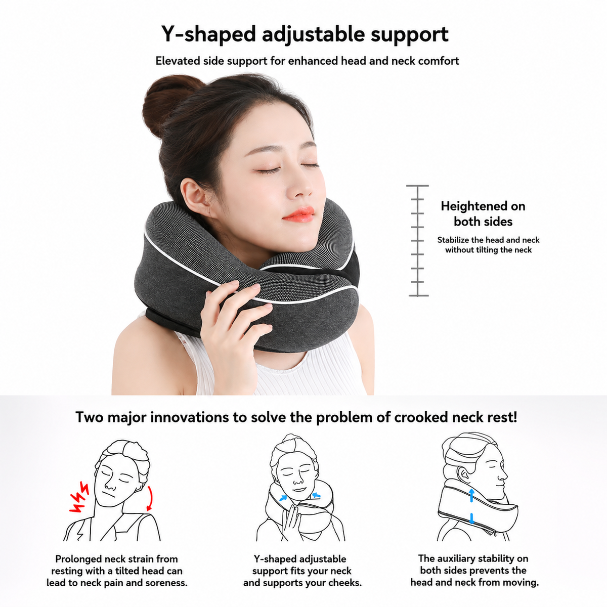 Memory Foam U-Shape Travel Neck Pillow with Storage Case VendulaCare 03