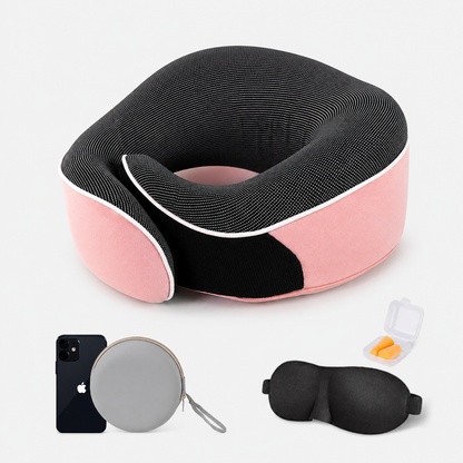 Memory Foam U-Shape Travel Neck Pillow with Storage Case VendulaCare 07