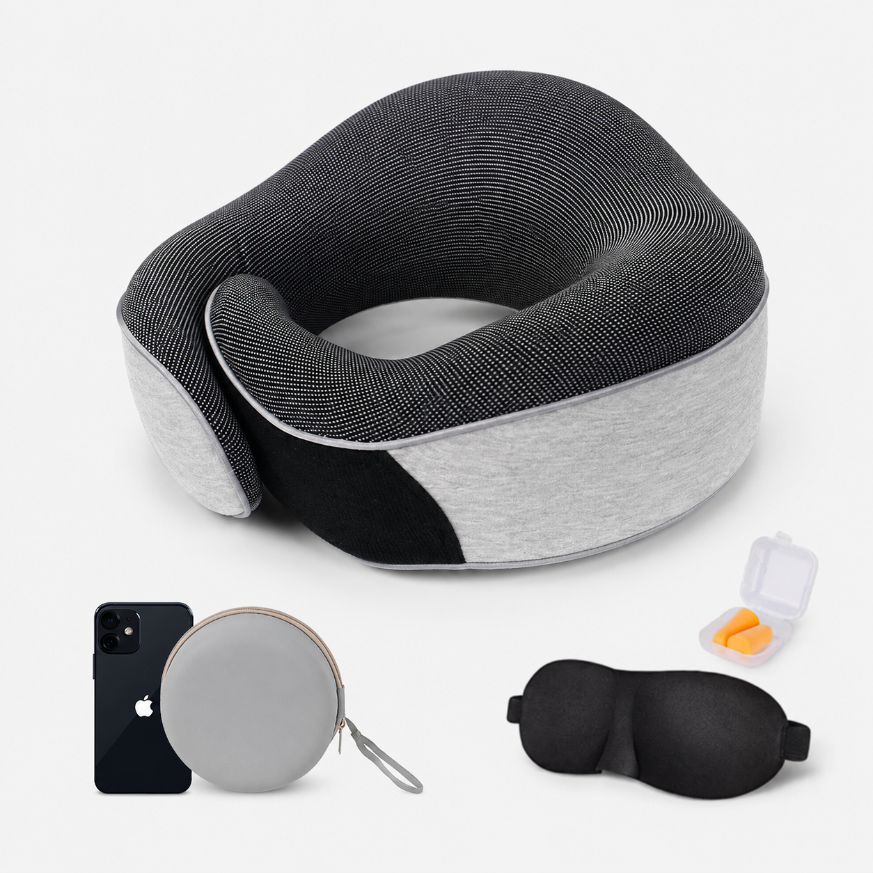 Memory Foam U-Shape Travel Neck Pillow with Storage Case VendulaCare 08