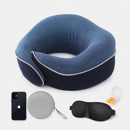 Memory Foam U-Shape Travel Neck Pillow with Storage Case VendulaCare 09