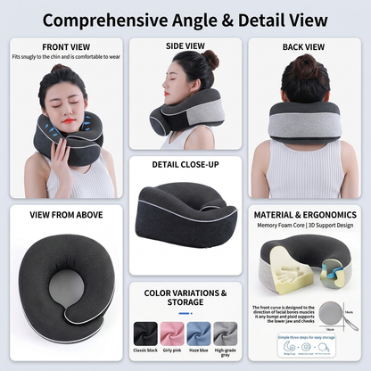 Memory Foam U-Shape Travel Neck Pillow with Storage Case VendulaCare 13