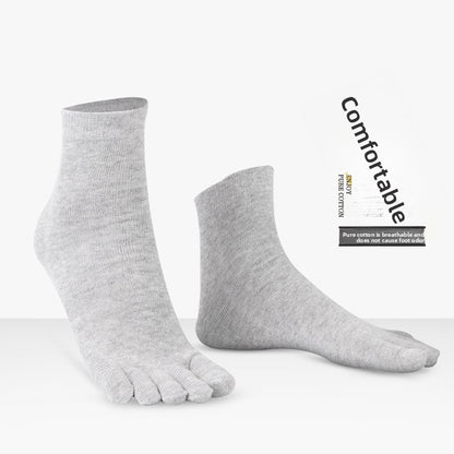 Men's Breathable Cotton Five Toe Socks for Daily Comfort Fit globalswanky 02