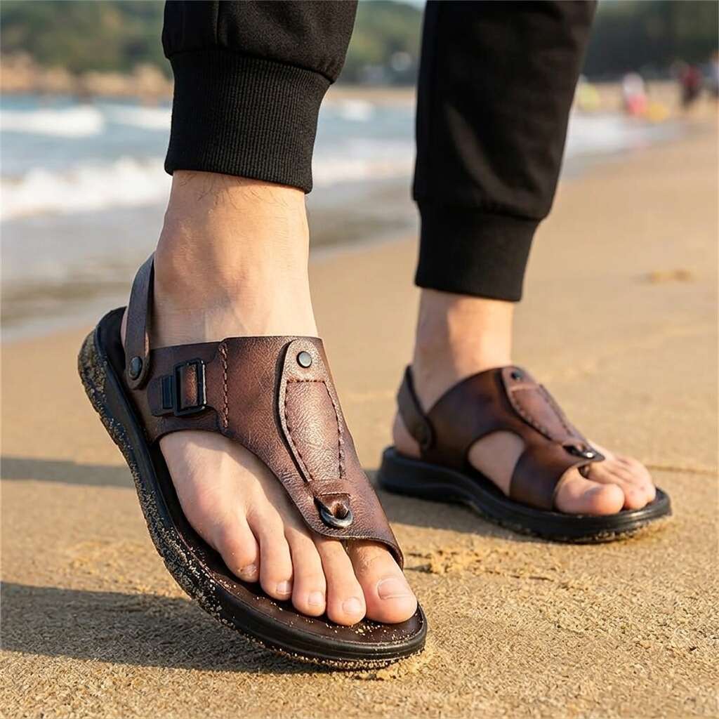 Men's Casual Leather Sandals Beach, Summer & Everyday Wear Vendula Care 03