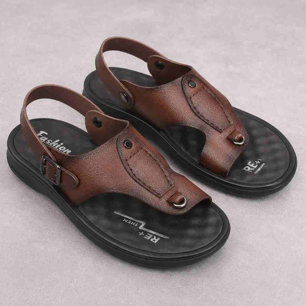 Men's Casual Leather Sandals Beach, Summer & Everyday Wear Vendula Care 04