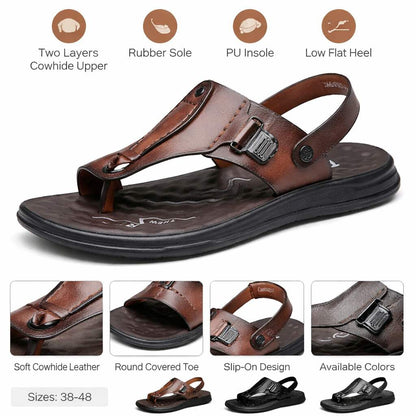 Men's Casual Leather Sandals Beach, Summer & Everyday Wear Vendula Care 07