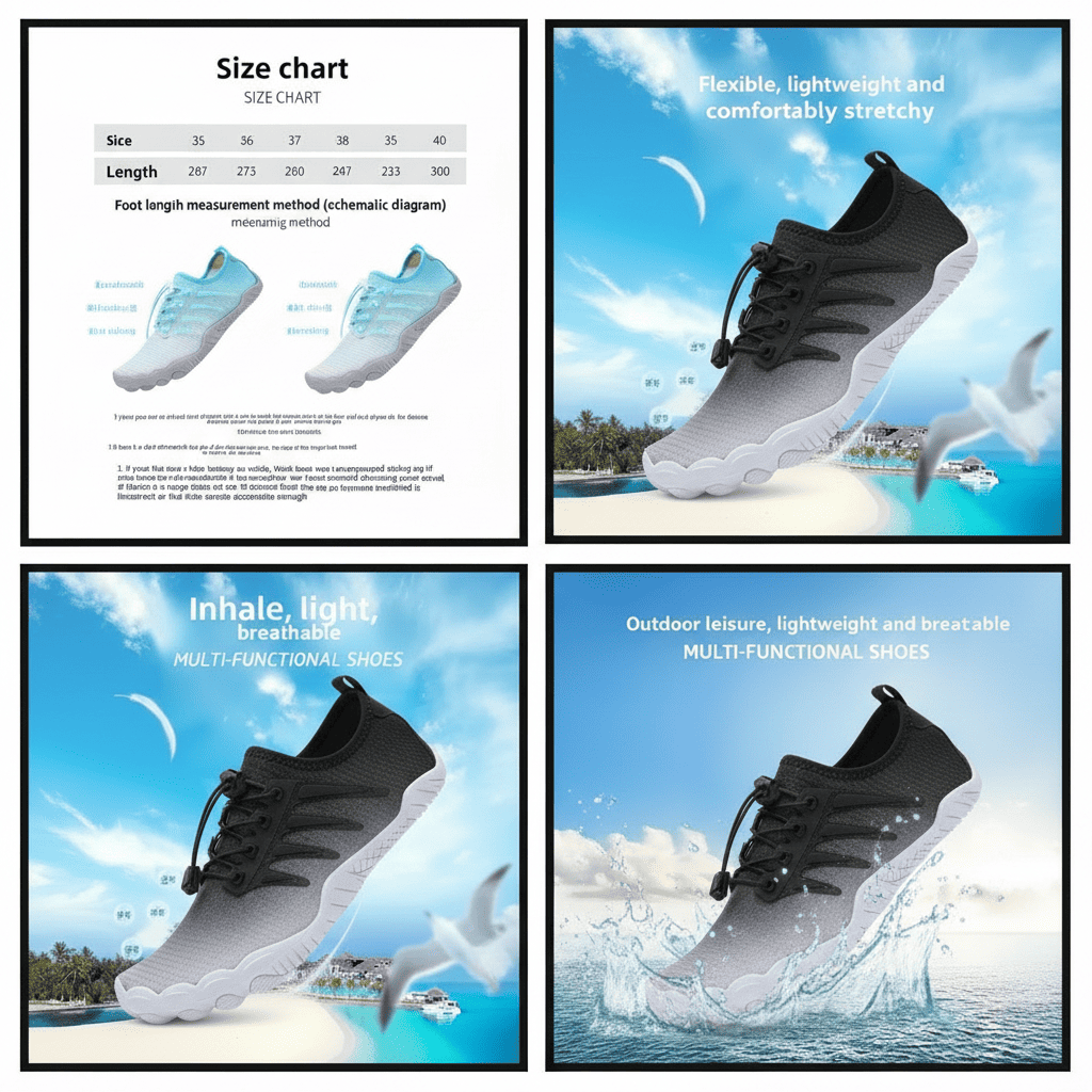 Men's Quick-Dry Barefoot Beach Shoes for Swim & Water Sports Vendula Care 11