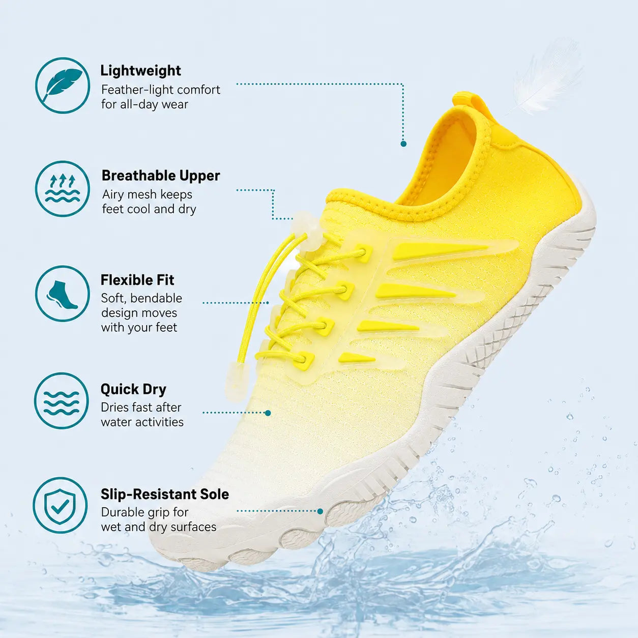 Men's Quick-Dry Barefoot Beach Shoes for Swim & Water Sports Vendula Care 4