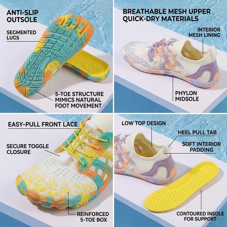 Men's & Women's Quick Dry Barefoot Water Shoes for Swimming Vendula Care  (12)