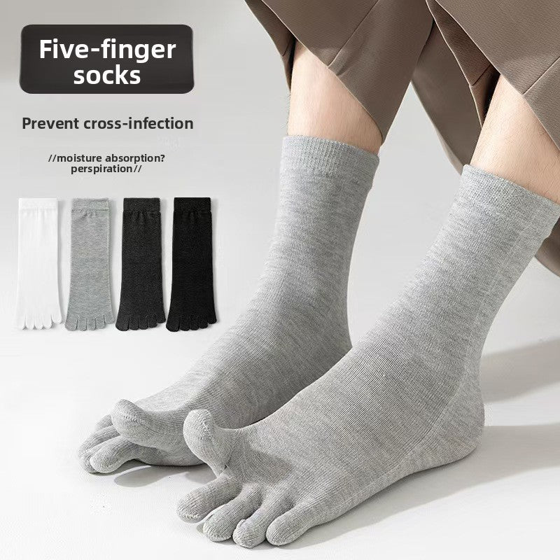 Mens Five Toe Breathable Sports Socks for Daily Comfort Fits globalswanky 01
