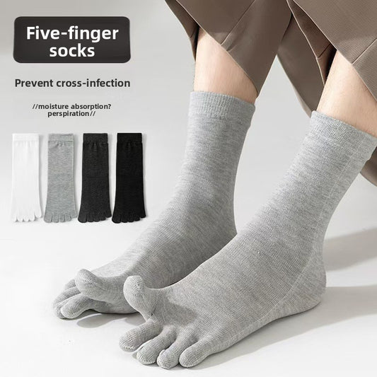 Mens Five Toe Breathable Sports Socks for Daily Comfort Fits globalswanky 01