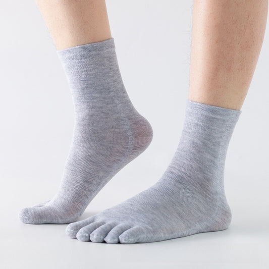 Mens Five Toe Socks Mid Calf Breathable Comfort Fit Daily globalswanky 1