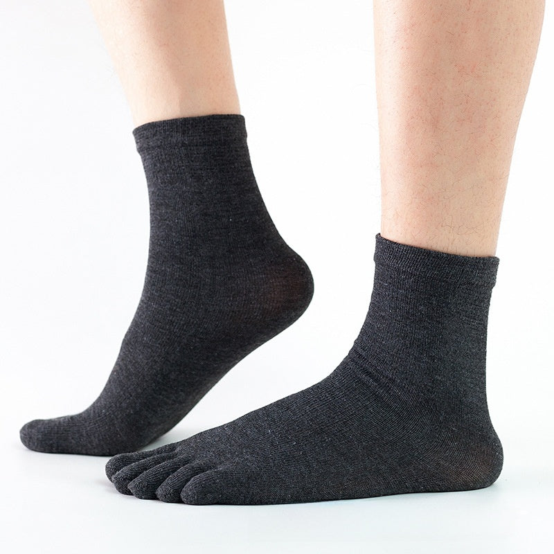 Mens Five Toe Socks Mid Calf Breathable Comfort Fit Daily globalswanky 2