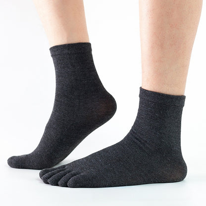 Mens Five Toe Socks Mid Calf Breathable Comfort Fit Daily globalswanky 2