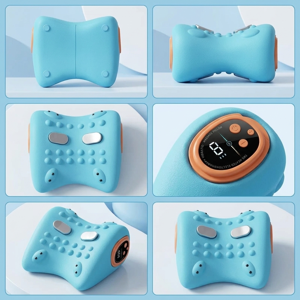Microcurrent Heating Neck Massager Pillow for Pain Relief Vendula Care 05