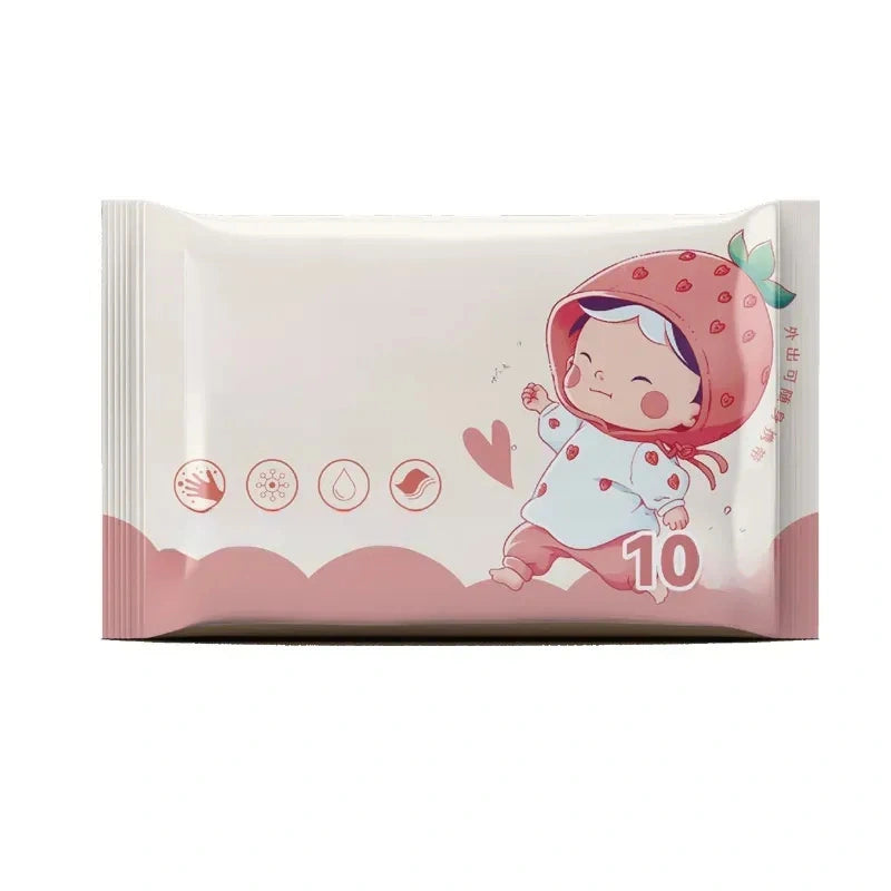 Mini Portable Baby Wet Wipes for Hands, Mouth and Travel Vendula Care 10