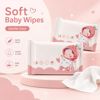 Mini Portable Baby Wet Wipes for Hands, Mouth and Travel Vendula Care 3