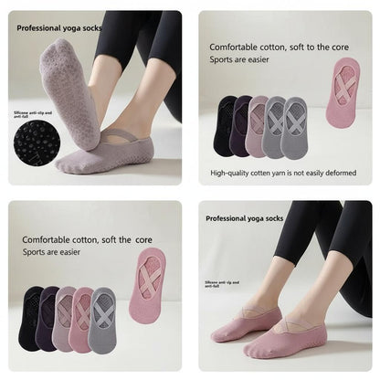 Non-Slip Yoga Socks with Straps for Pilates & Barre Grip Vendula Care 6