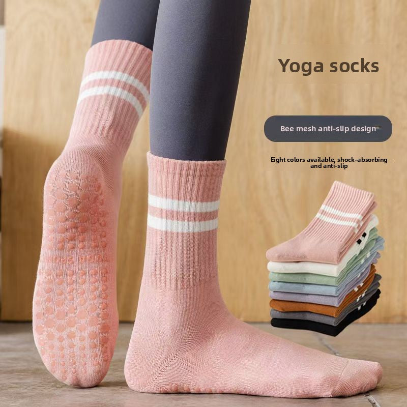 Non Slip Yoga Socks with Five Toe Design for Better Grip Fit globalswanky 01
