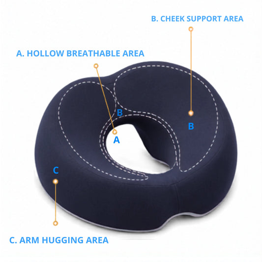 O-Shaped Memory Foam Face Pillow for Massage and Home Use Vendula Care 2