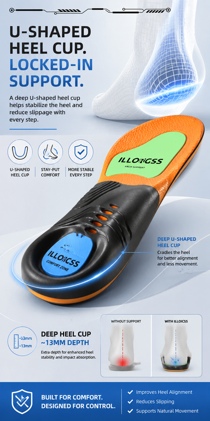 Orthotic Arch Support Insoles for Flat Feet & Heel Comfort VendulaCare 08