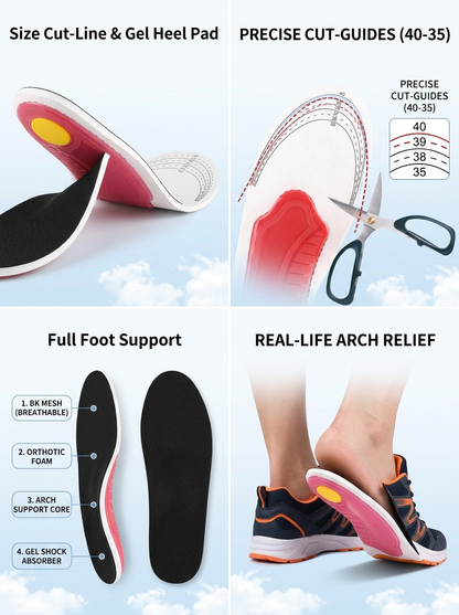 Orthotic EVA Insoles with Arch Support & Shock Absorption vendulacare 03