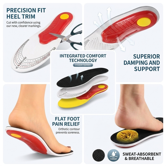 Orthotic EVA Insoles with Arch Support & Shock Absorption