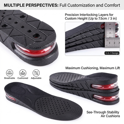 PVC Heightening Insoles for Men and Women – Comfort Lift Vendula Care 03