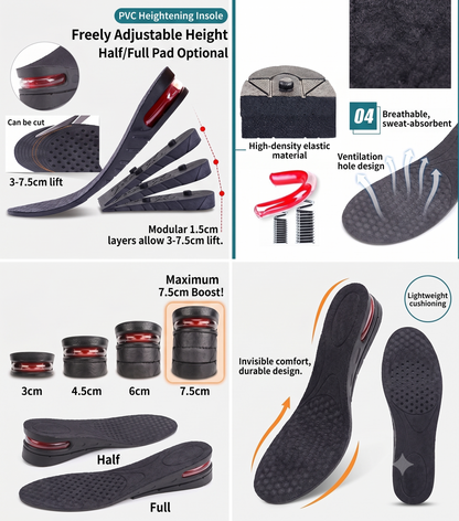 PVC Heightening Insoles for Men and Women – Comfort Lift Vendula Care 04