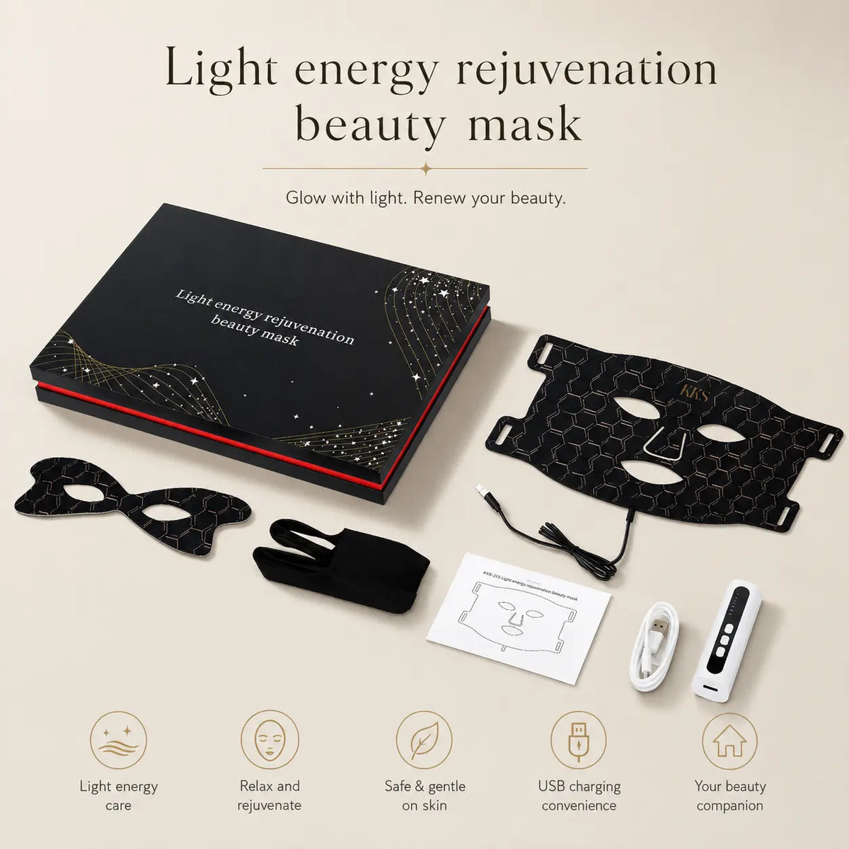 Photon Therapy Beauty Mask with Red Light for Daily Home Use Vendula Care 5