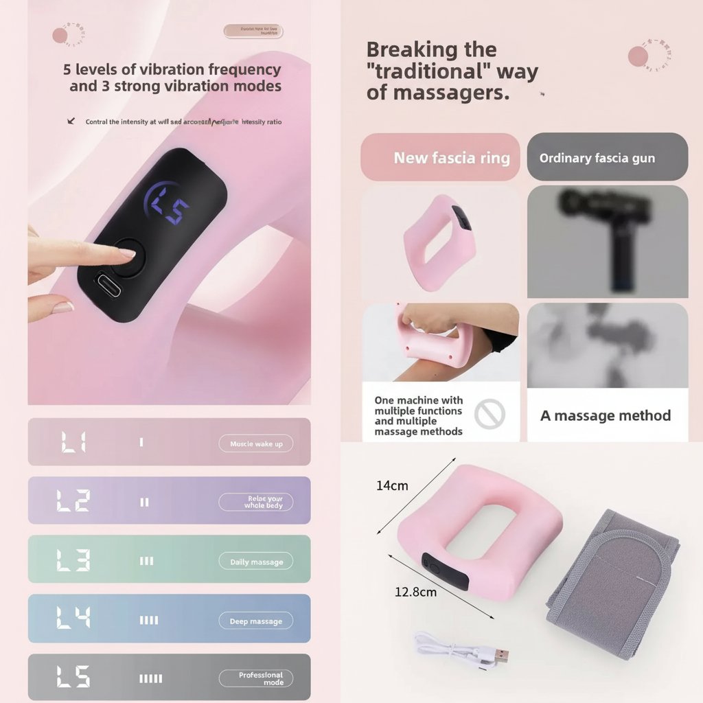 Portable Vibration Massage Ring for Handheld Muscle Relief Vendula Care 06
