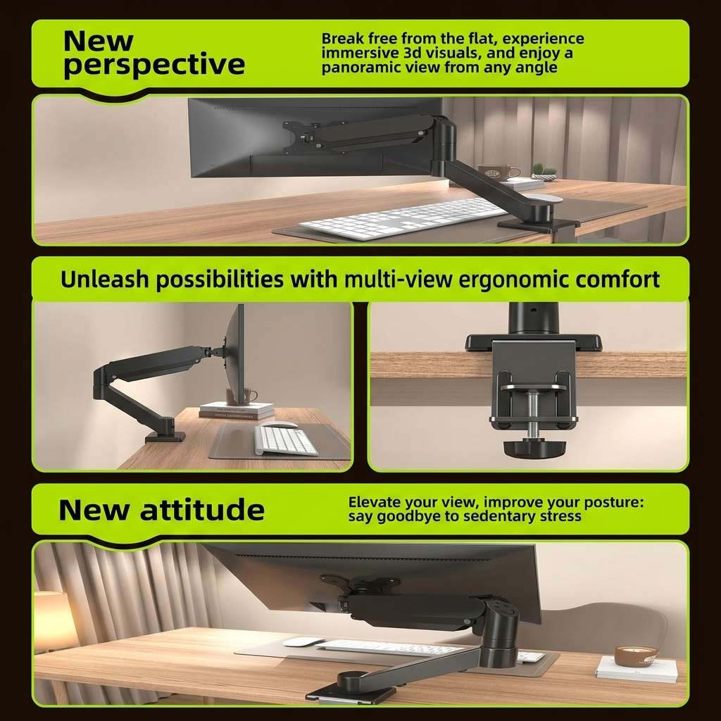 Sanco T1 Monitor Arm Desk Clamp Mount for 17-35 Inch Screens Vendula Care (4)
