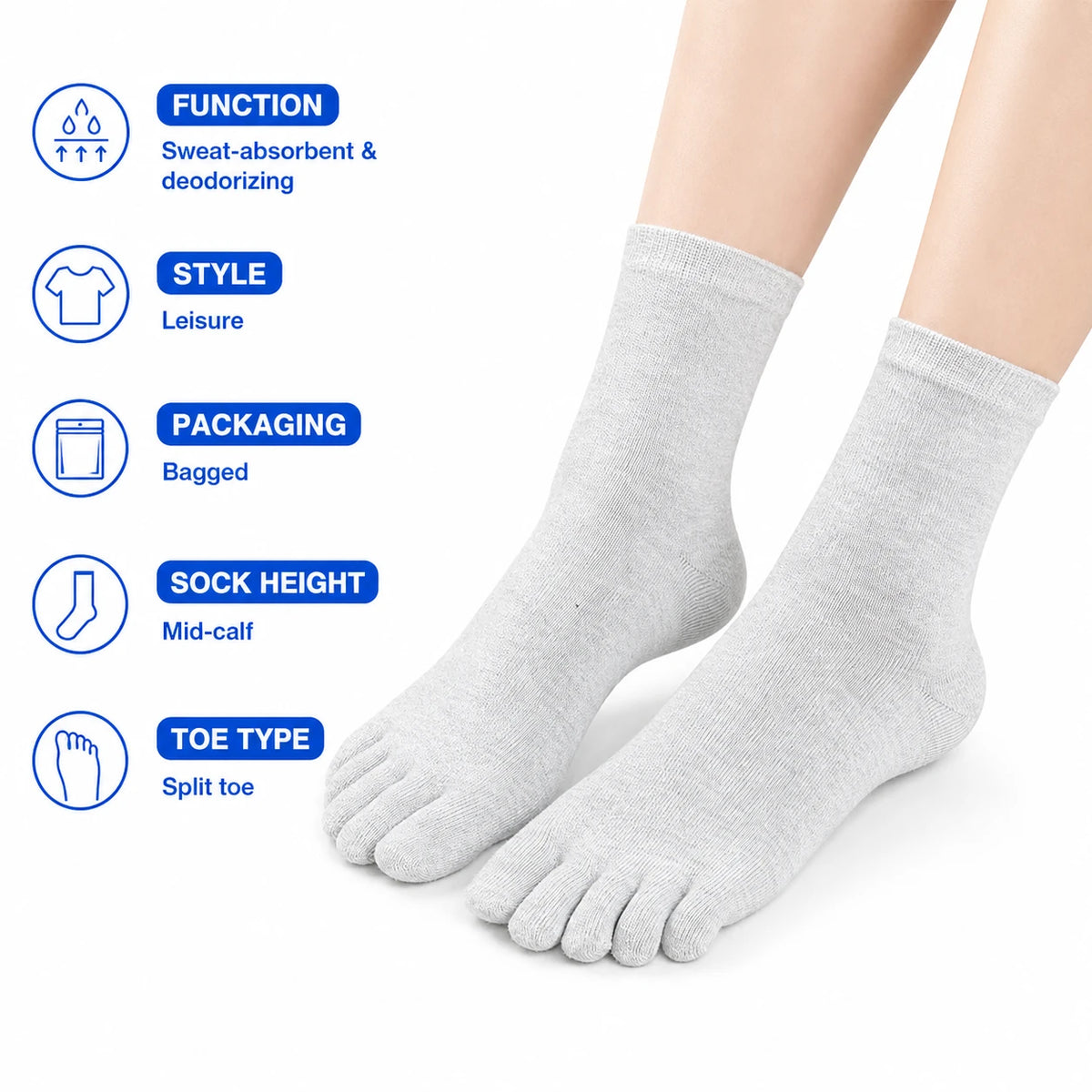 Seamless Mid-Tube Socks – Soft Comfort Fit for Daily Wear Vendula Care 06