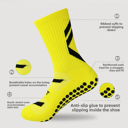 Silicone Non Slip Soccer Socks for Sports Grip Comfort Fit globalswanky 02