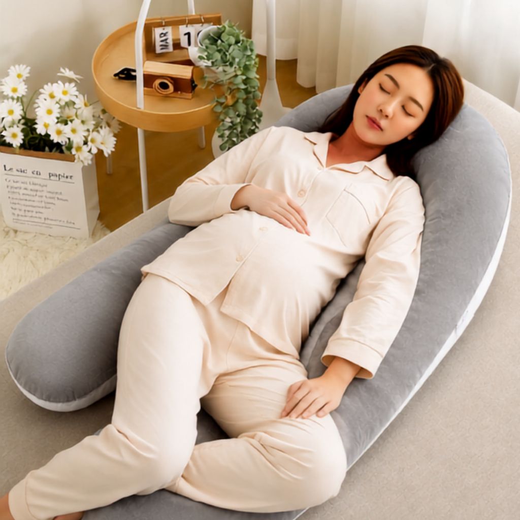 Soft Crystal Velvet Maternity Pillow for Full Body Comfort VendulaCare 07