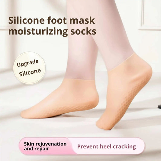 Soft Silicone Heel Protector Socks for Dry, Cracked Feet Vendula Care 3
