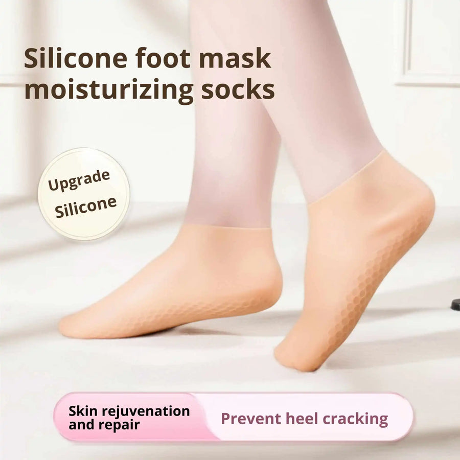 Soft Silicone Heel Protector Socks for Dry, Cracked Feet Vendula Care 3